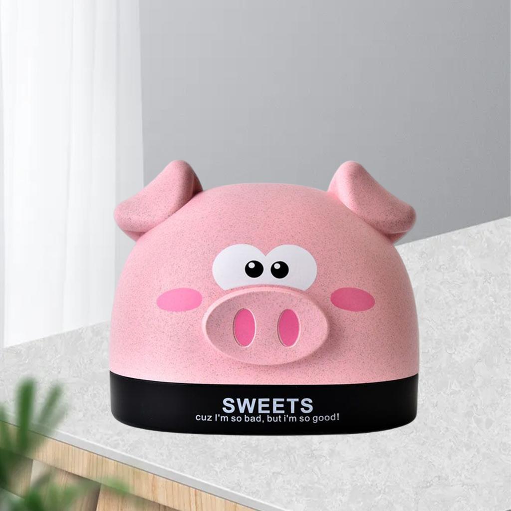 Cute Tissue Box Ornament Craft for Desktop Bedroom Kitchen pink piggy