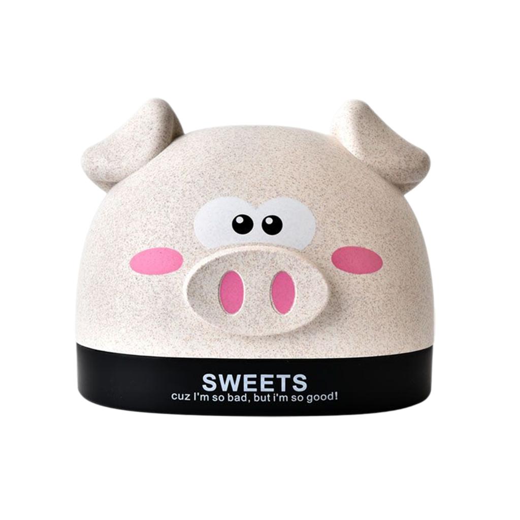 Cute Tissue Box Ornament Craft for Desktop Bedroom Kitchen beige piggy