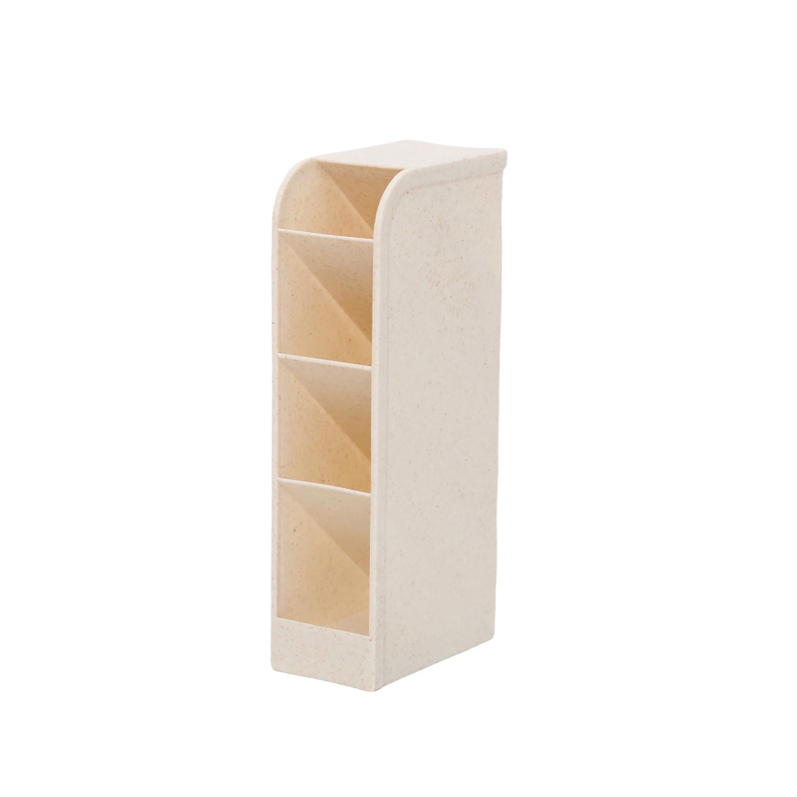 Desktop Organizer Cosmetcis Storage Container for Countertop School Office Beige