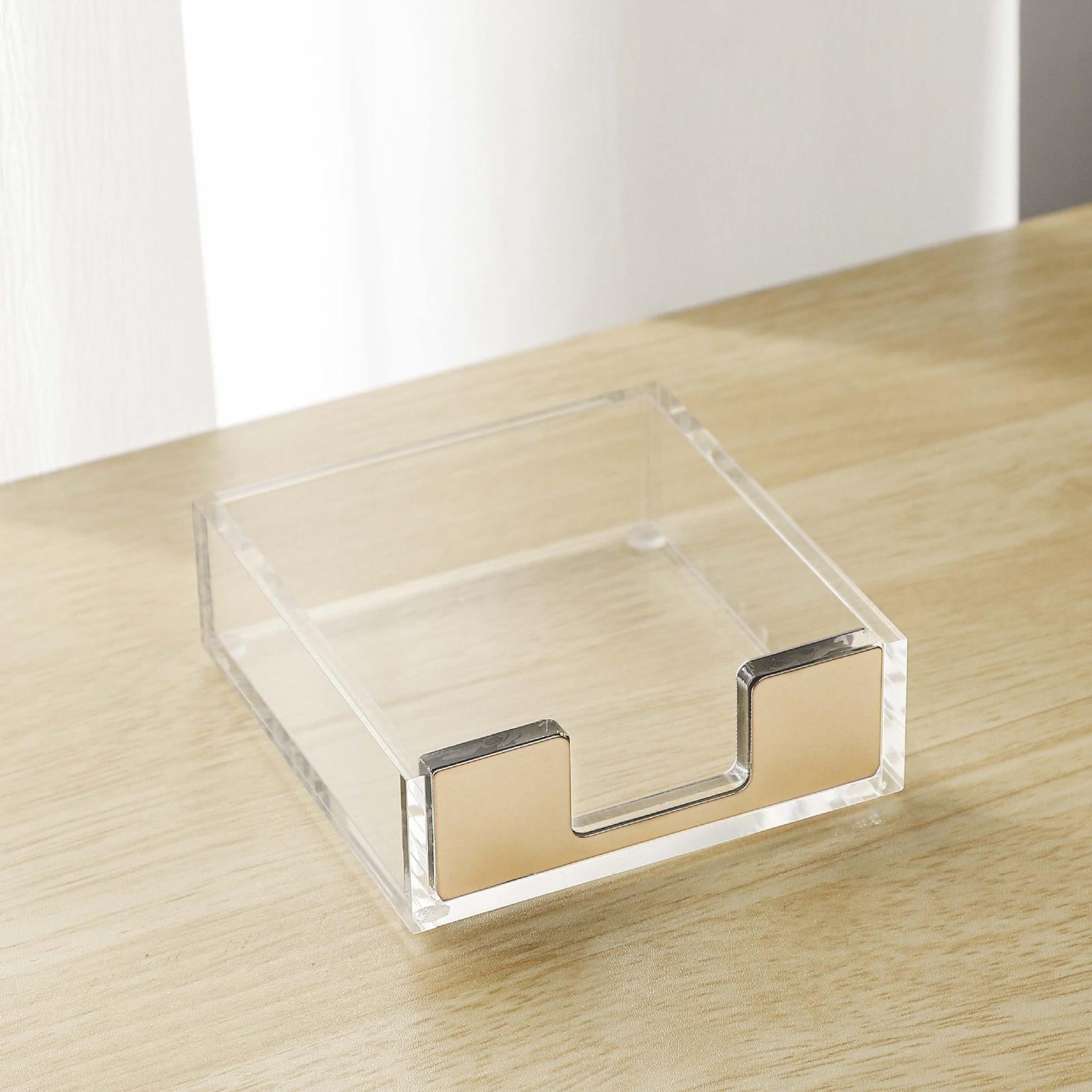 Note Box Simple Organization Creative Accessories for School Desk Gold