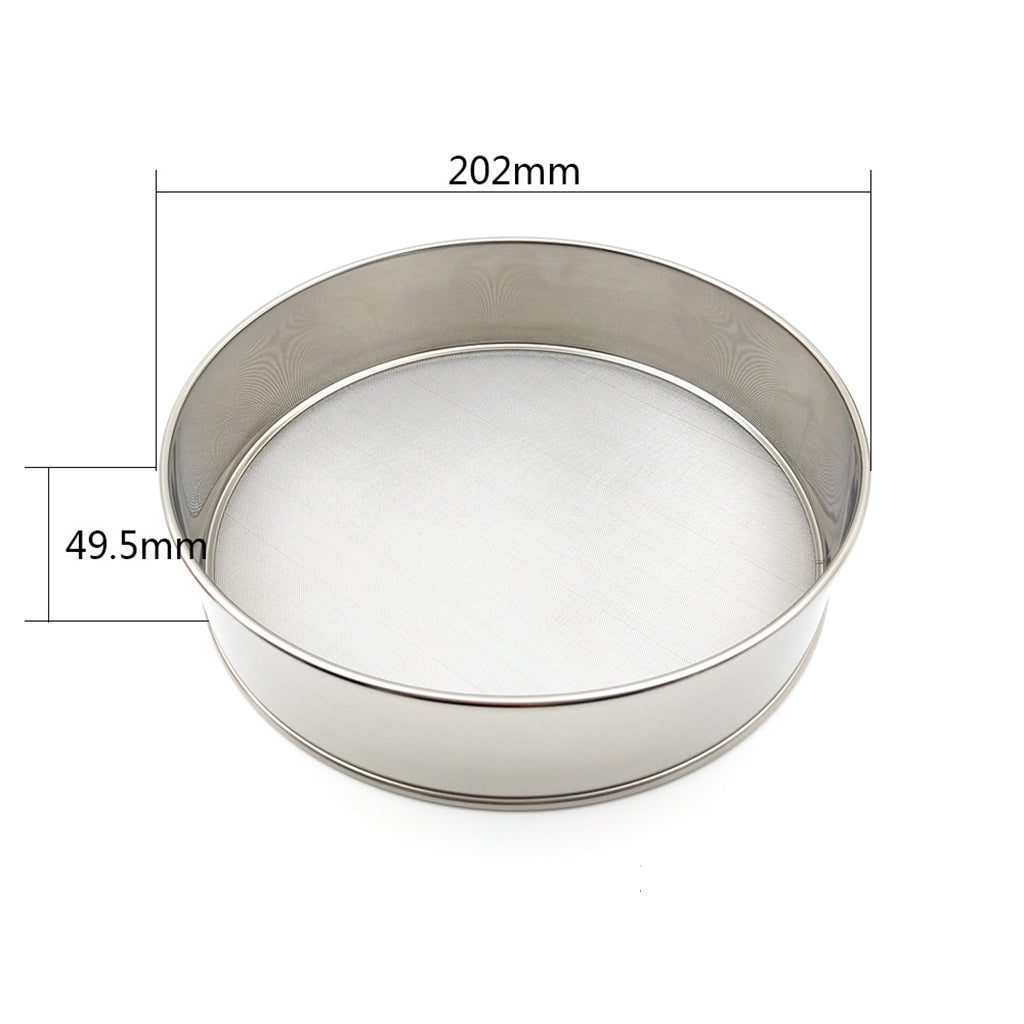 12.6inch Fine Mesh Strainers Flour Sieve with 60 Mesh for Coffee Bean Bread 350g