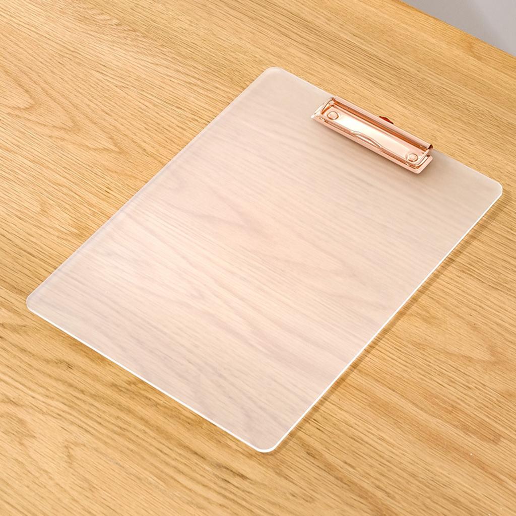 Portable Clipboard A4 Multifunctional Stationery for Memo A4 Paper Notes Matte Rose Gold