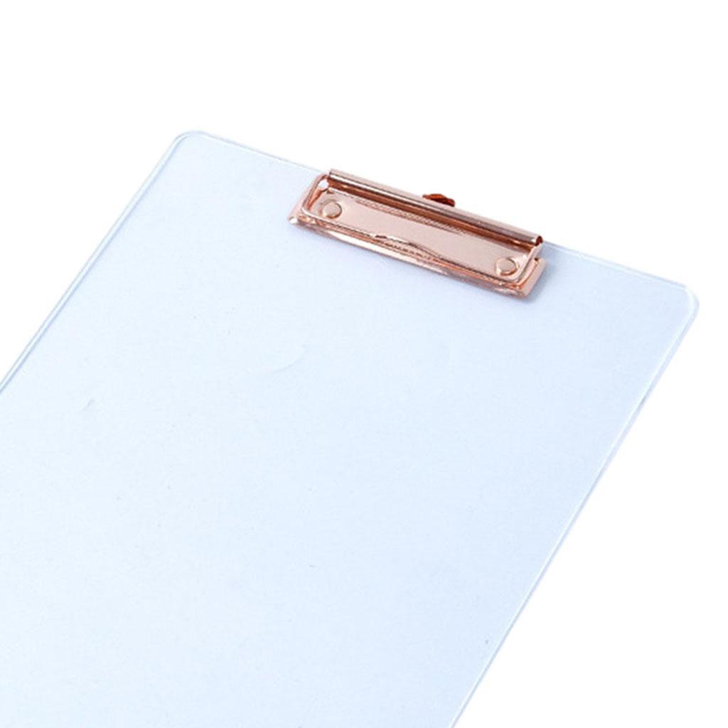 Portable Clipboard A4 Multifunctional Stationery for Memo A4 Paper Notes Matte Rose Gold