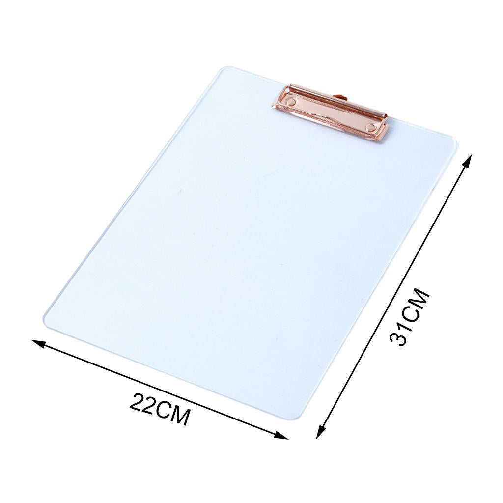 Portable Clipboard A4 Multifunctional Stationery for Memo A4 Paper Notes Matte Rose Gold