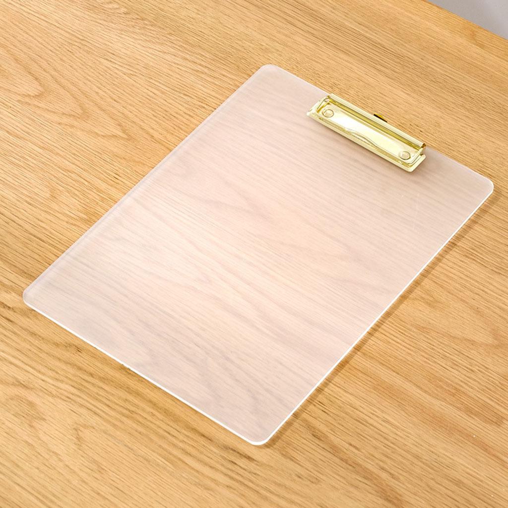 Portable Clipboard A4 Multifunctional Stationery for Memo A4 Paper Notes Matte Gold