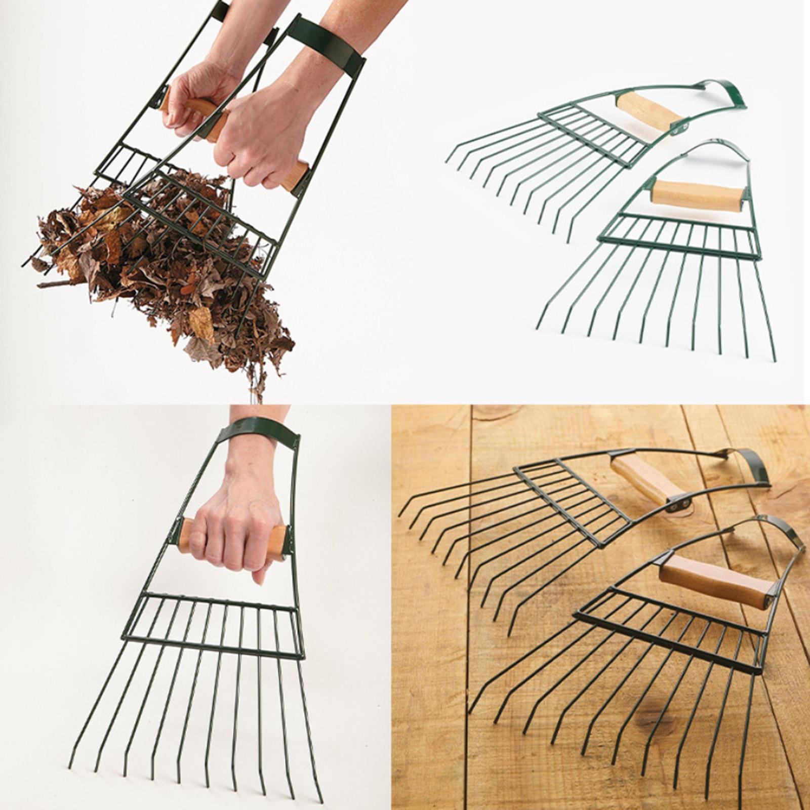 Garden Large Hand Rakes Grass Raking Tools Cleaning Rake for Garden Yard