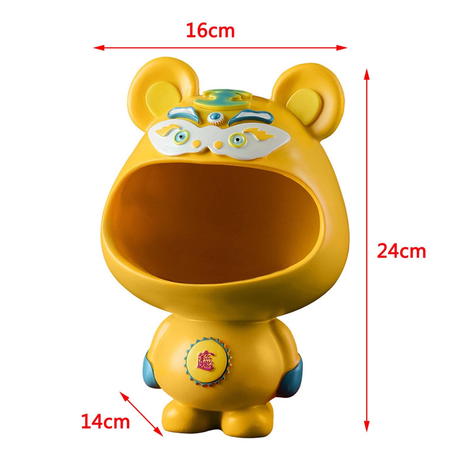 Creative Figurines Holding Storage Tray Candy Dish Keys Holder Yellow