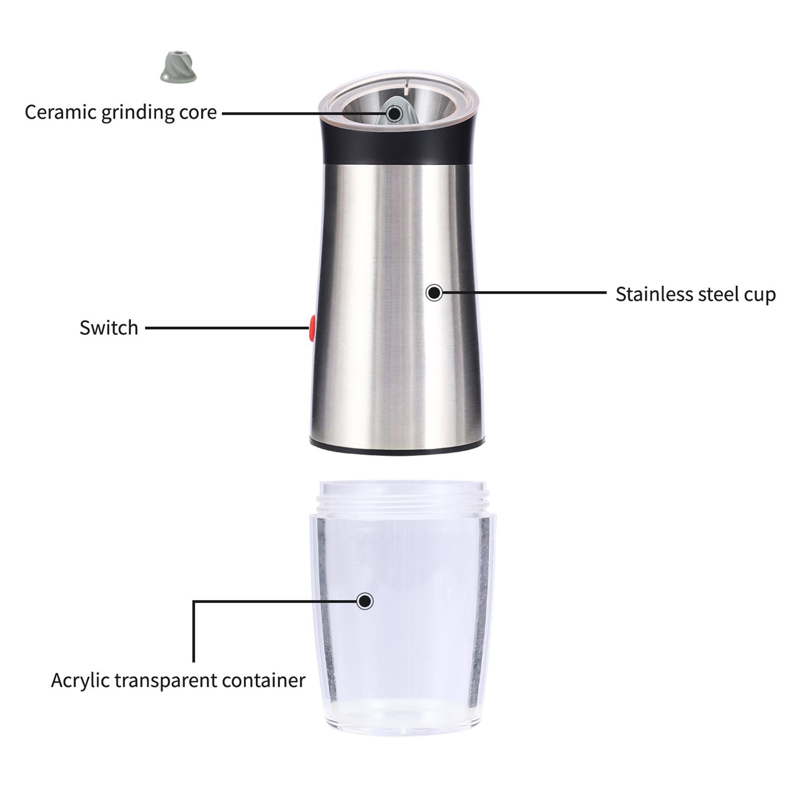 Automatic Salt and Pepper Grinder Set Kitchen Tools Adjustable Mill Coarse