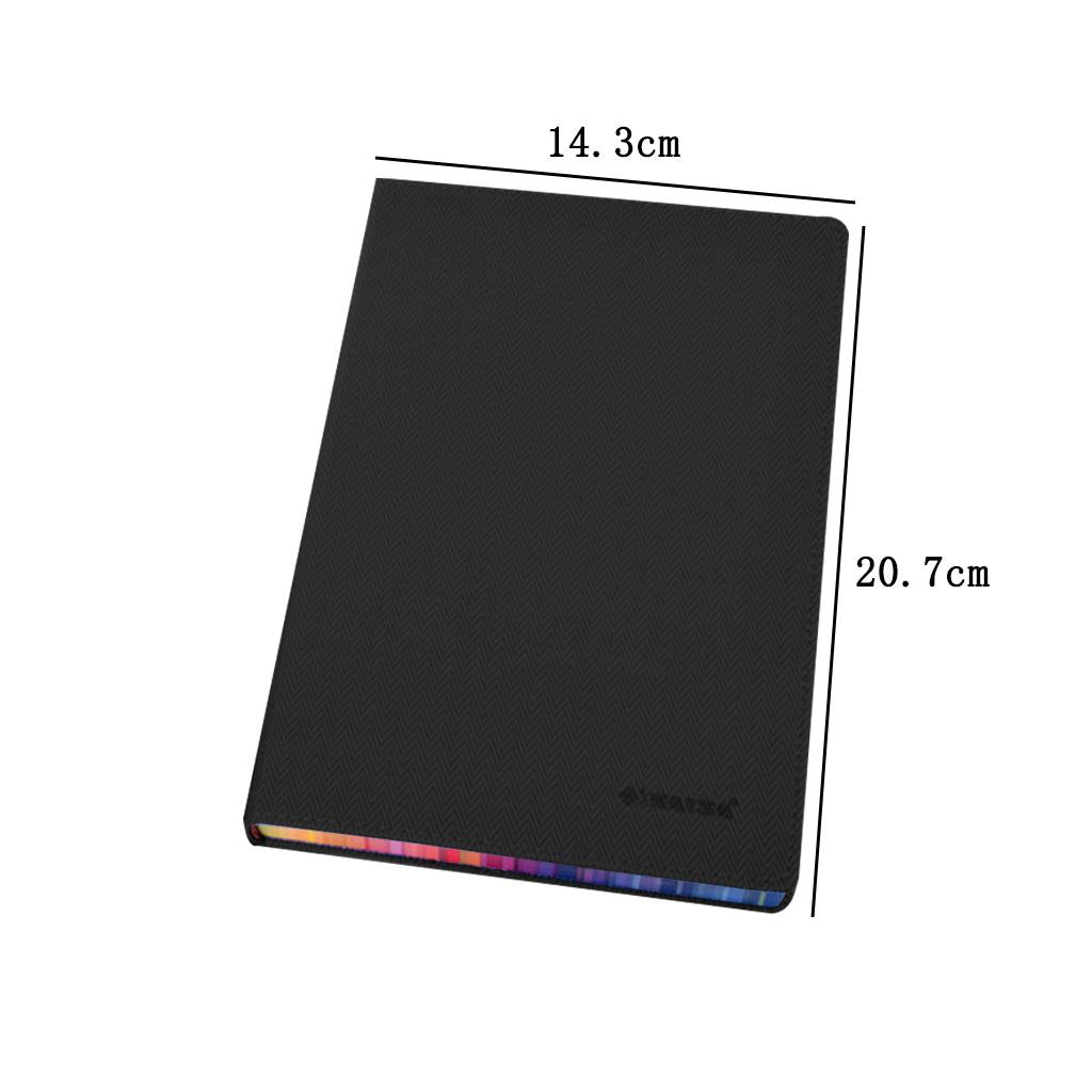 Rainbow Margin Notebook Planner Stationery for Students Home Executive Black