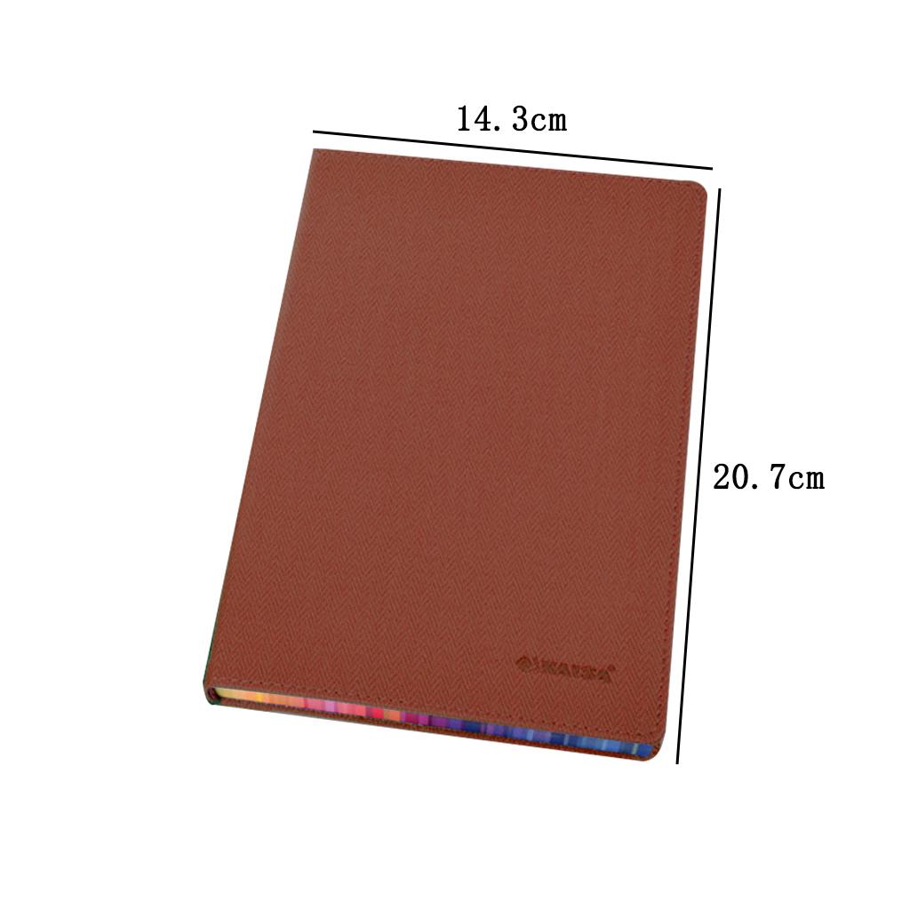 Rainbow Margin Notebook Planner Stationery for Students Home Executive Brown