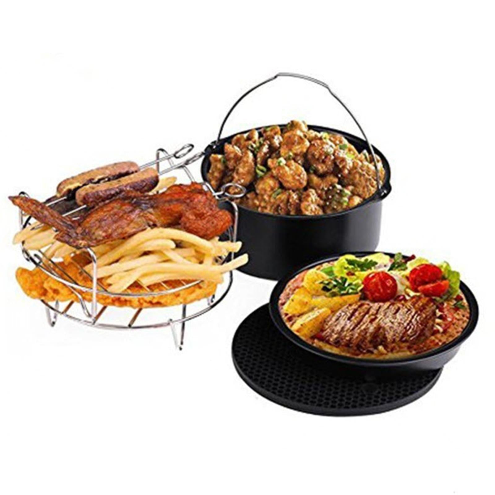 5x Air Fryer Accessories Pizza Tray Mold Fryer for 3.7-5.8Qt Kitchen Baking 6in