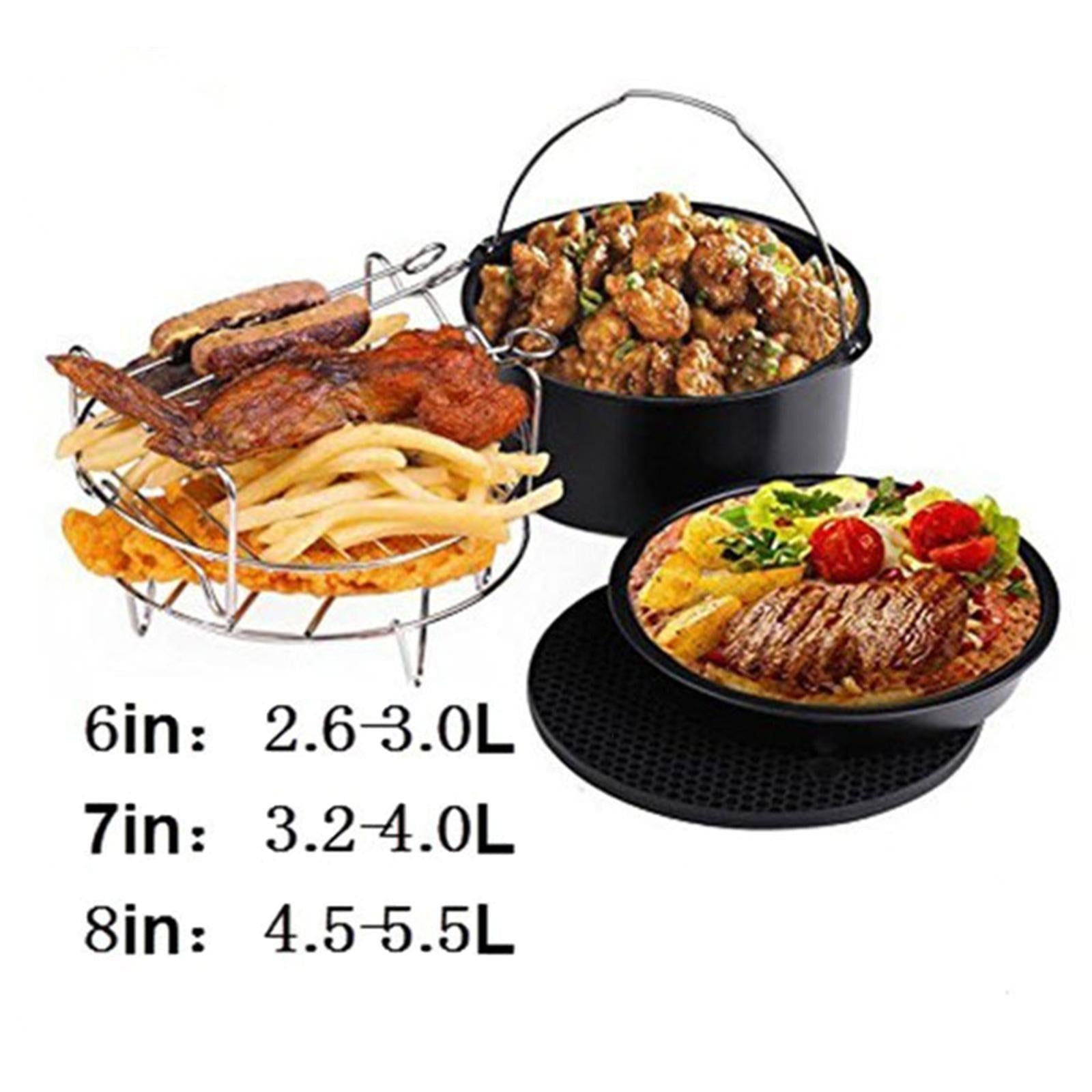 5x Air Fryer Accessories Pizza Tray Mold Fryer for 3.7-5.8Qt Kitchen Baking 6in