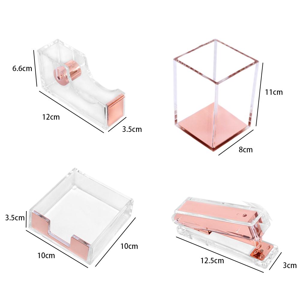 8Pcs Office Stationery, Storage Box Tape Holder for Desktop School Home