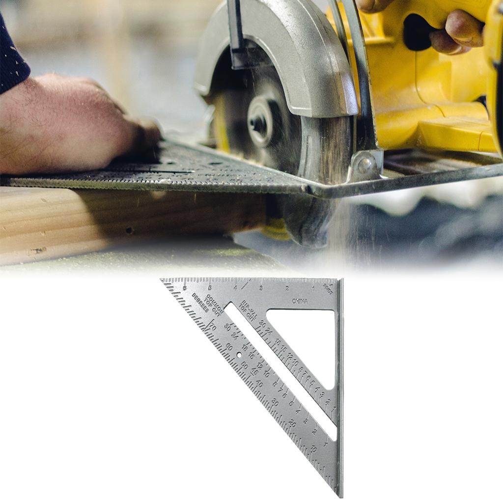 Aluminum Alloy Woodworking 7 Triangle Ruler High Toughness Measuring Tool"