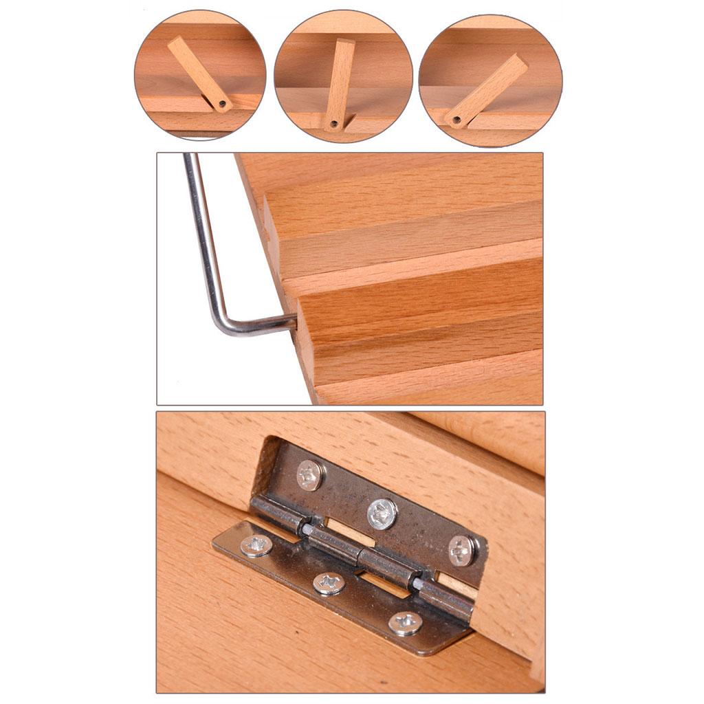 Wood Book Stand Page Holder Clips Flexible Foldable for Cook Book Home