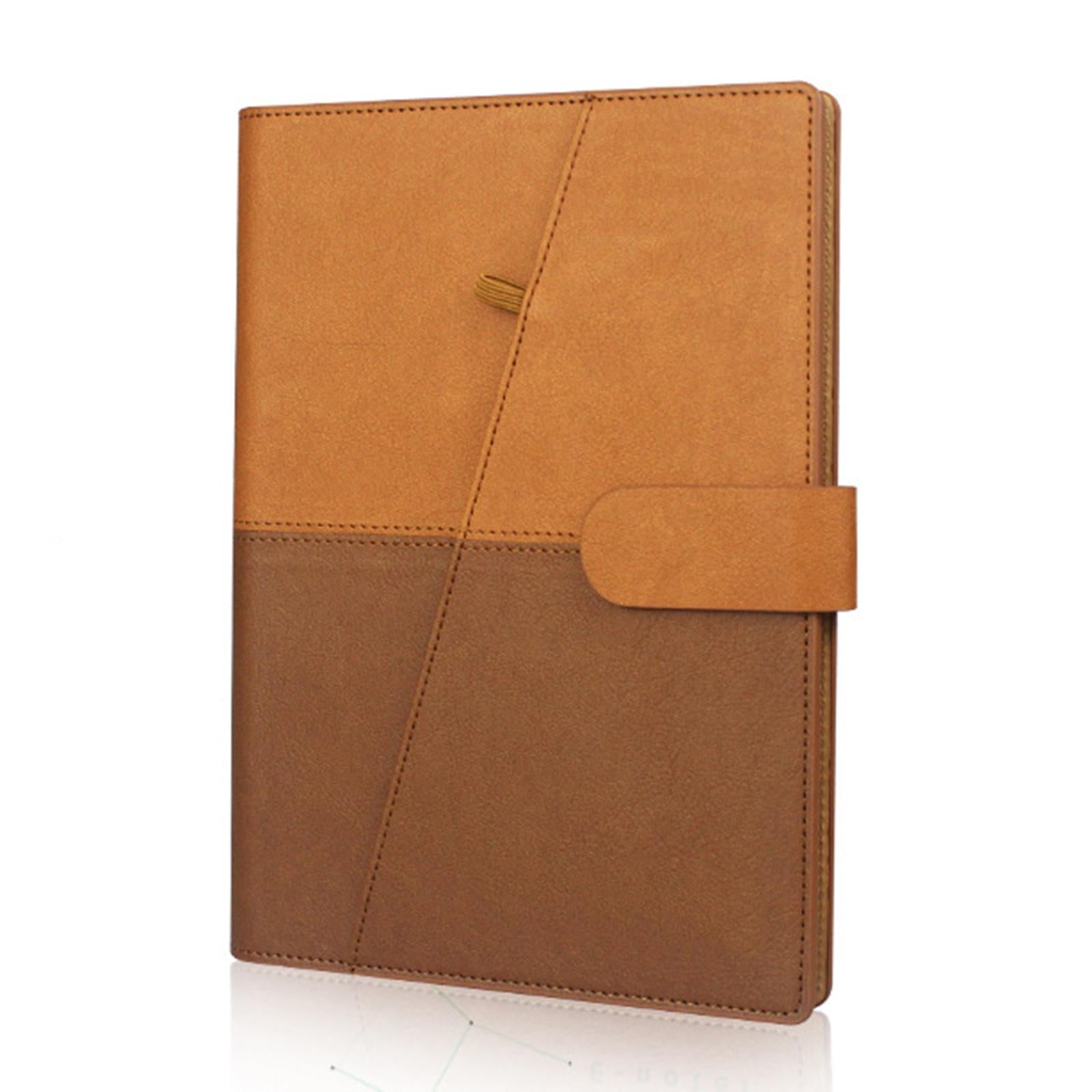PU Leather Erasable Notebook with Pen Smart for Journal Teacher Business Orange Brown