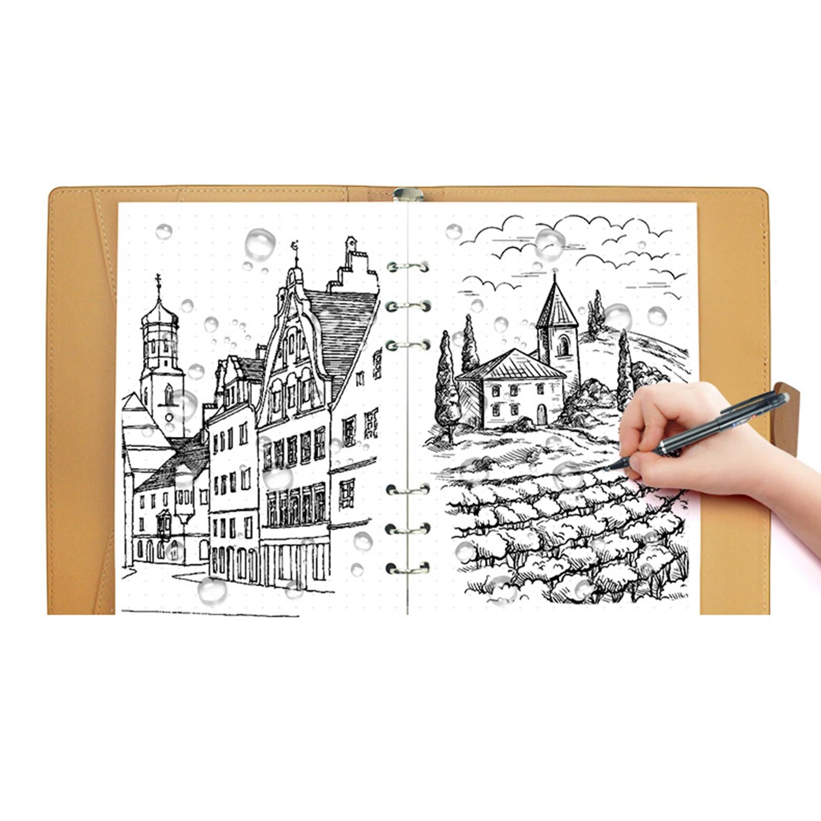 PU Leather Erasable Notebook with Pen Smart for Journal Teacher Business Orange Brown