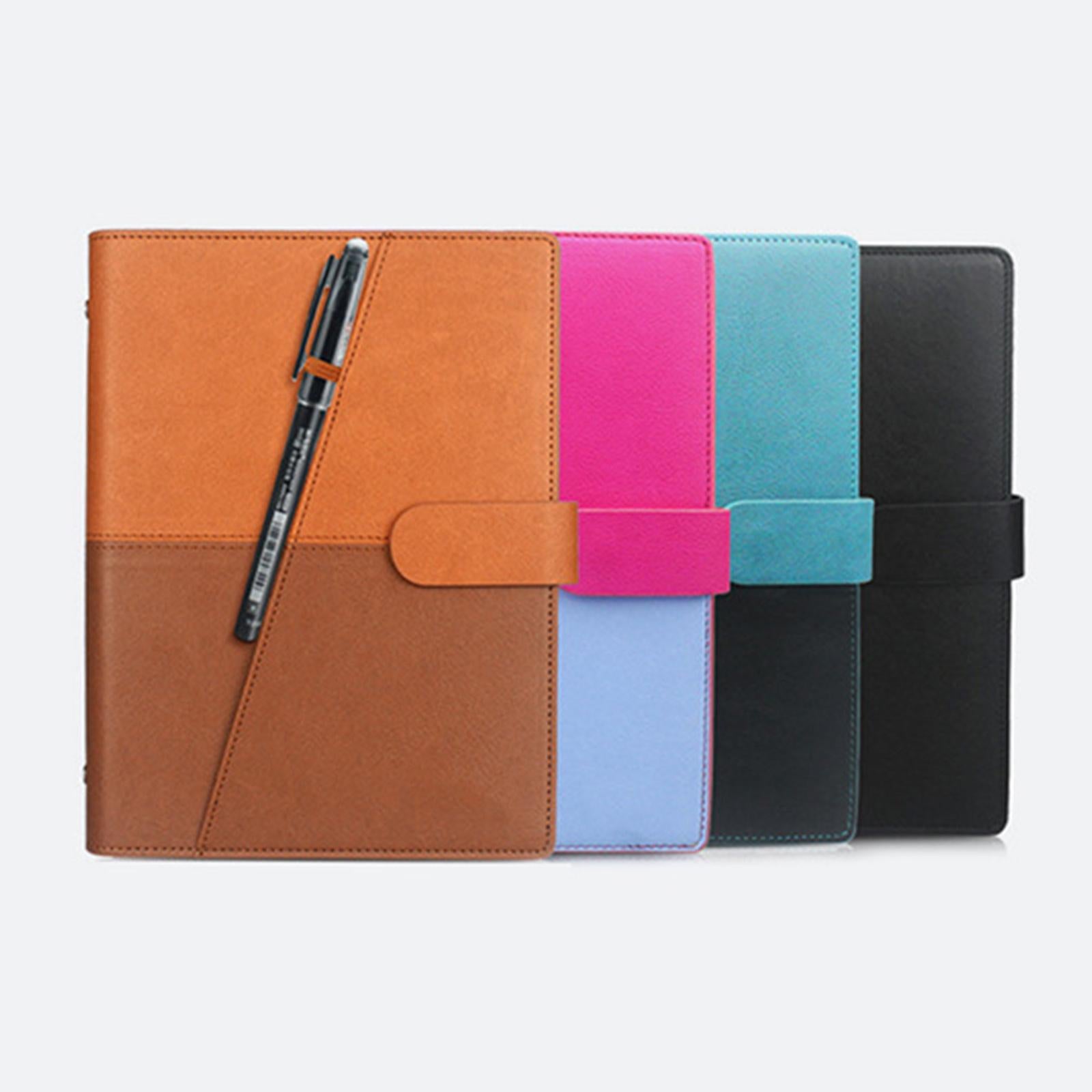 PU Leather Erasable Notebook with Pen Smart for Journal Teacher Business Orange Brown