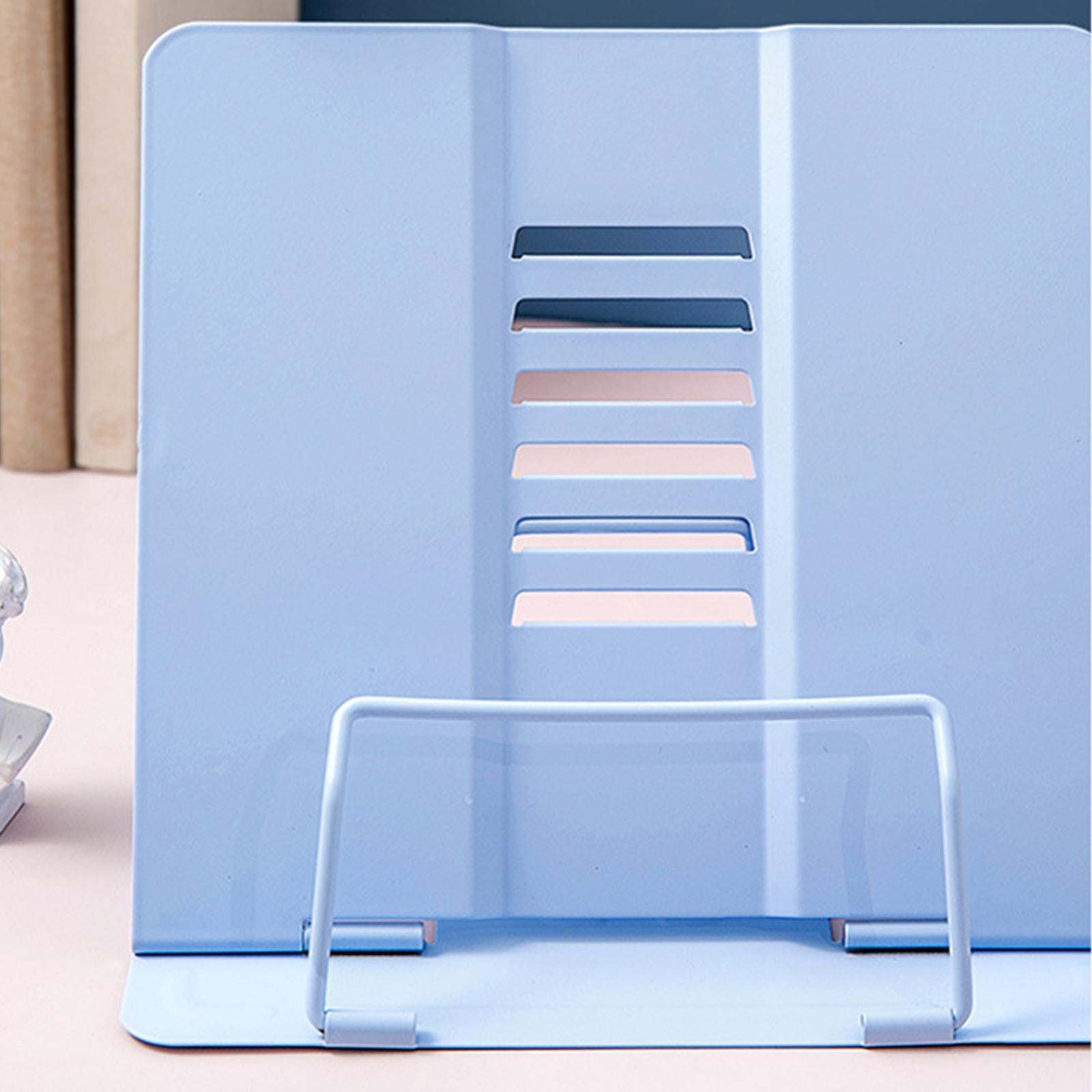 Portable Reading Stand Book Stand Document Holder Rack Adjustable Height Blue