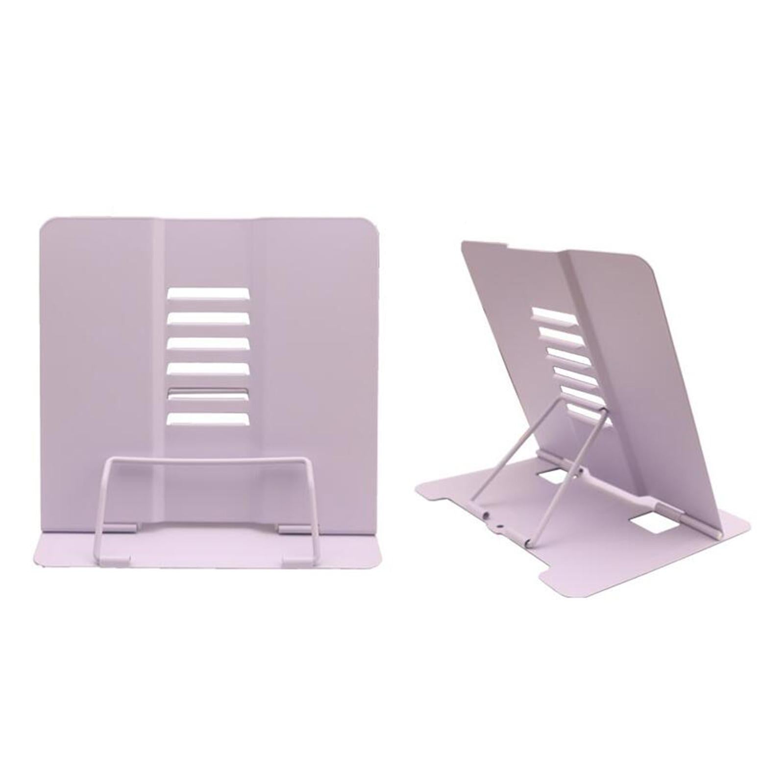 Portable Reading Stand Book Stand Document Holder Rack Adjustable Height Purple