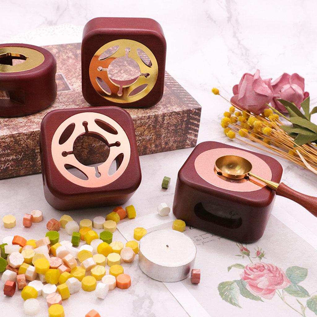 Sealing Wax Melting Furnace for Wax Sealing Wax Beads Letter Envelope Card Rose Gold