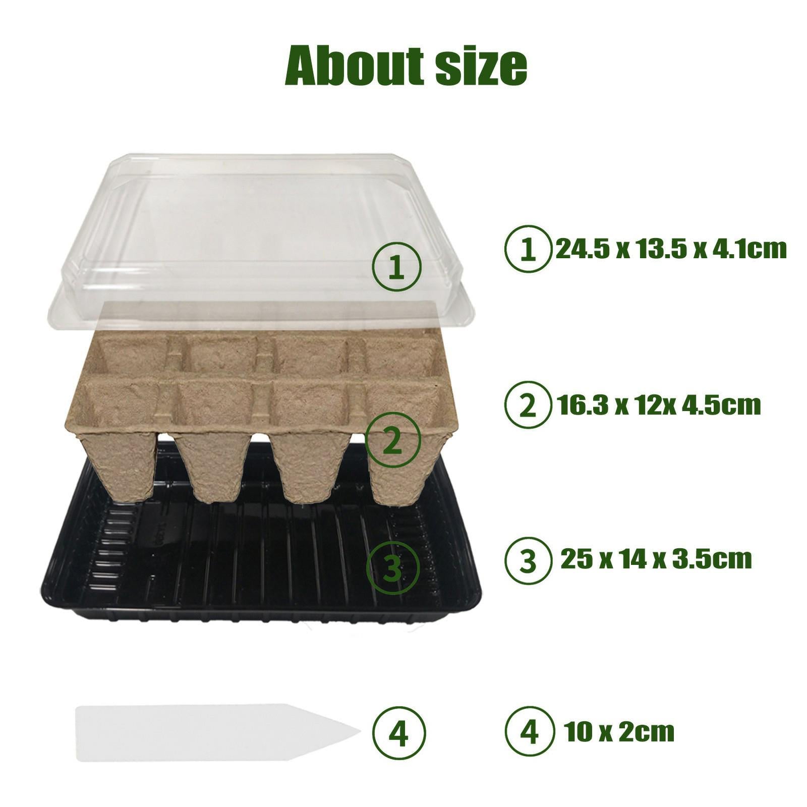 12 Hole Seed Starter Tray Insulated for Home Garden Seeds Growing Starting