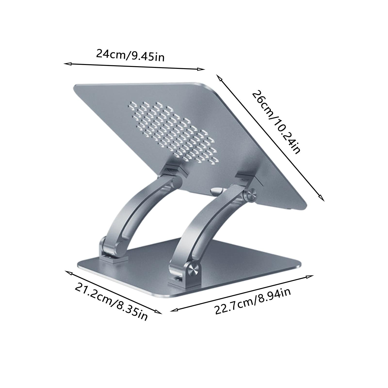 Laptop Stand Adjustable Foldable 14-14.7" Anti-Slip for Desk Office gray