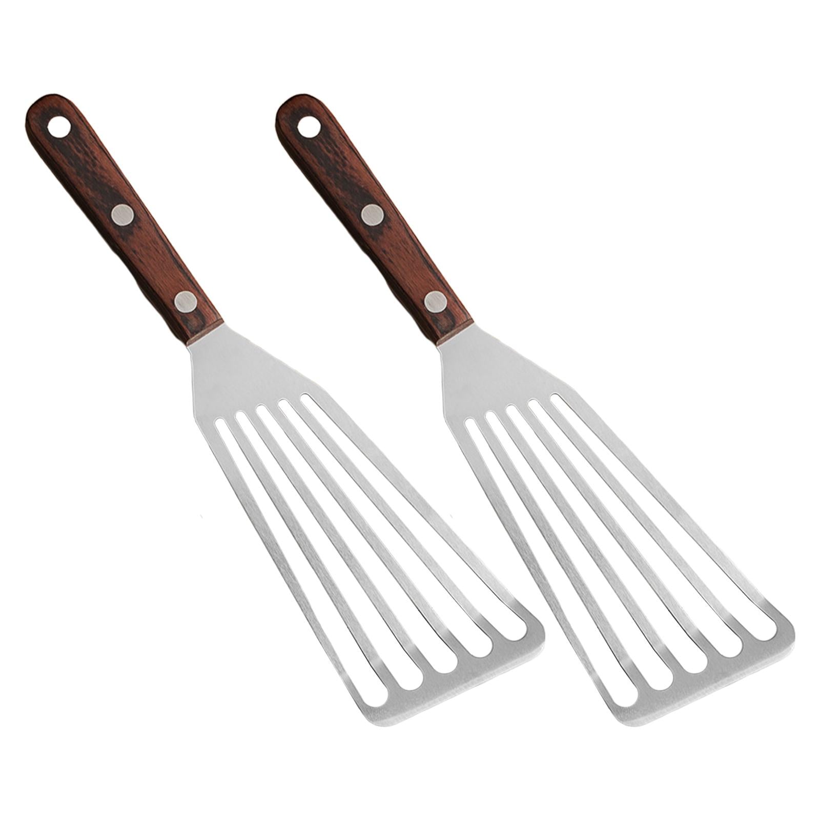 Fish Spatula Dishwasher Safe Kitchen Tools for Cooking Fish, Meat Kitchen M Wood Handle