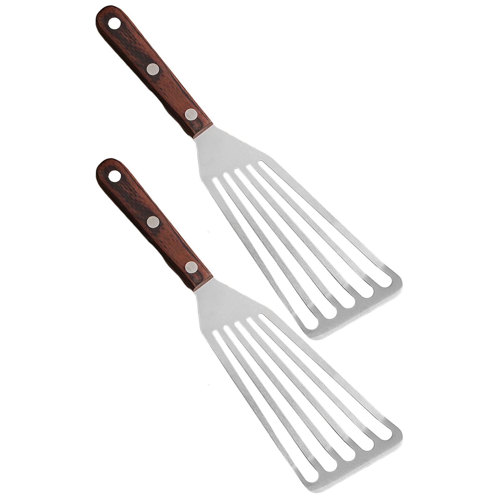 Fish Spatula Dishwasher Safe Kitchen Tools for Cooking Fish, Meat Kitchen M Wood Handle