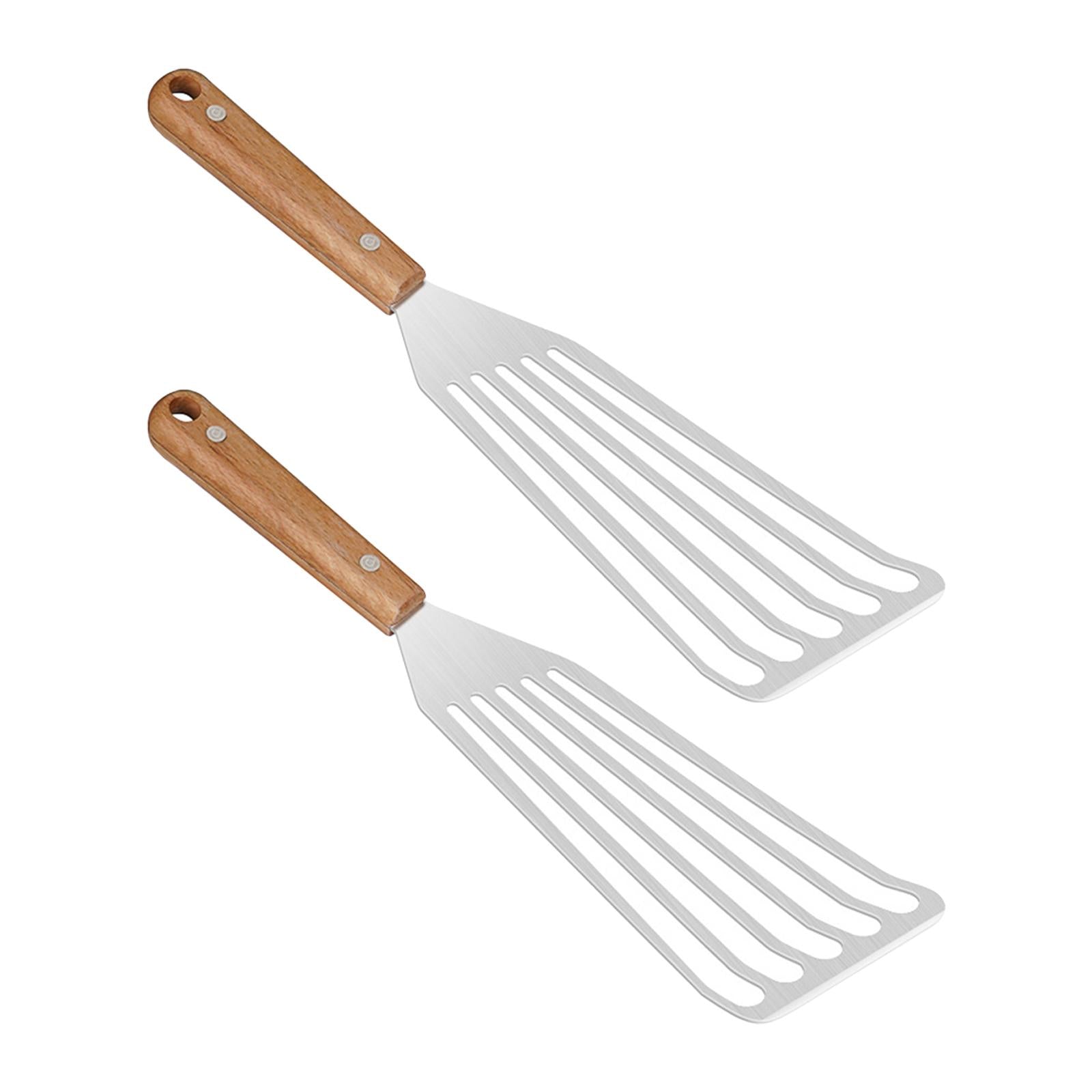 Fish Spatula Dishwasher Safe Kitchen Tools for Cooking Fish, Meat Kitchen L Wood Handle