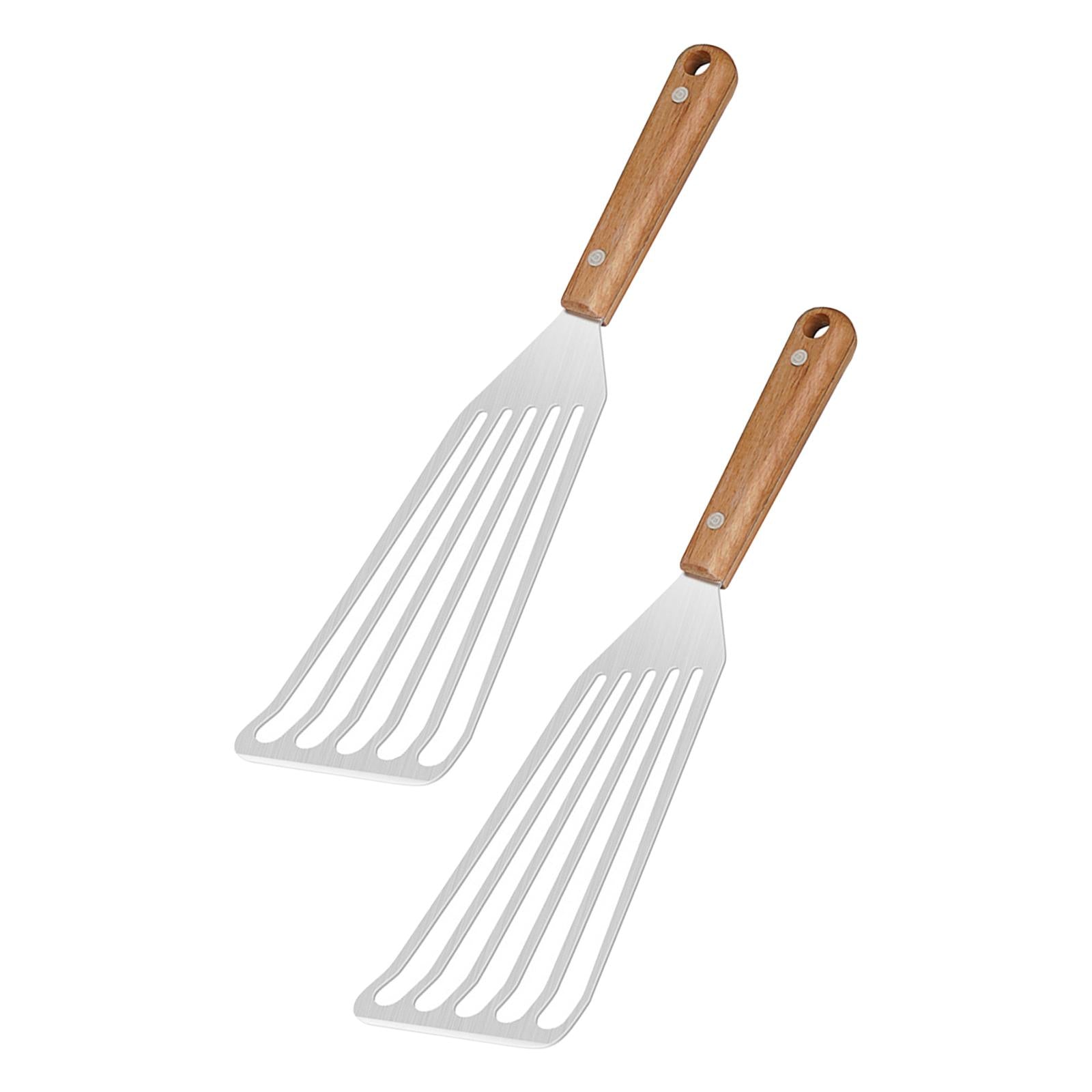 Fish Spatula Dishwasher Safe Kitchen Tools for Cooking Fish, Meat Kitchen L Wood Handle