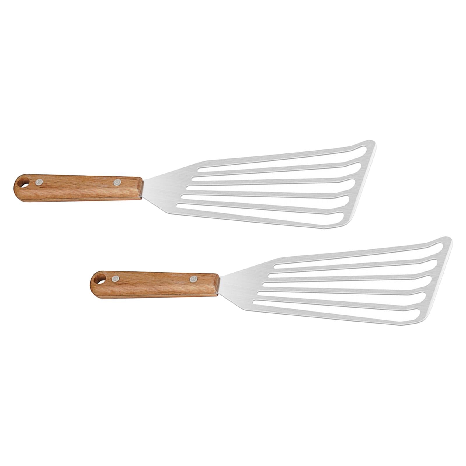 Fish Spatula Dishwasher Safe Kitchen Tools for Cooking Fish, Meat Kitchen L Wood Handle