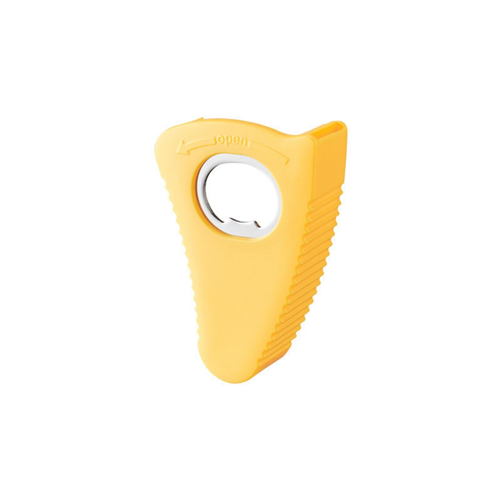 Creative Bottle Opener Non-Slip Kitchen Tools Protable for Office Home Yellow