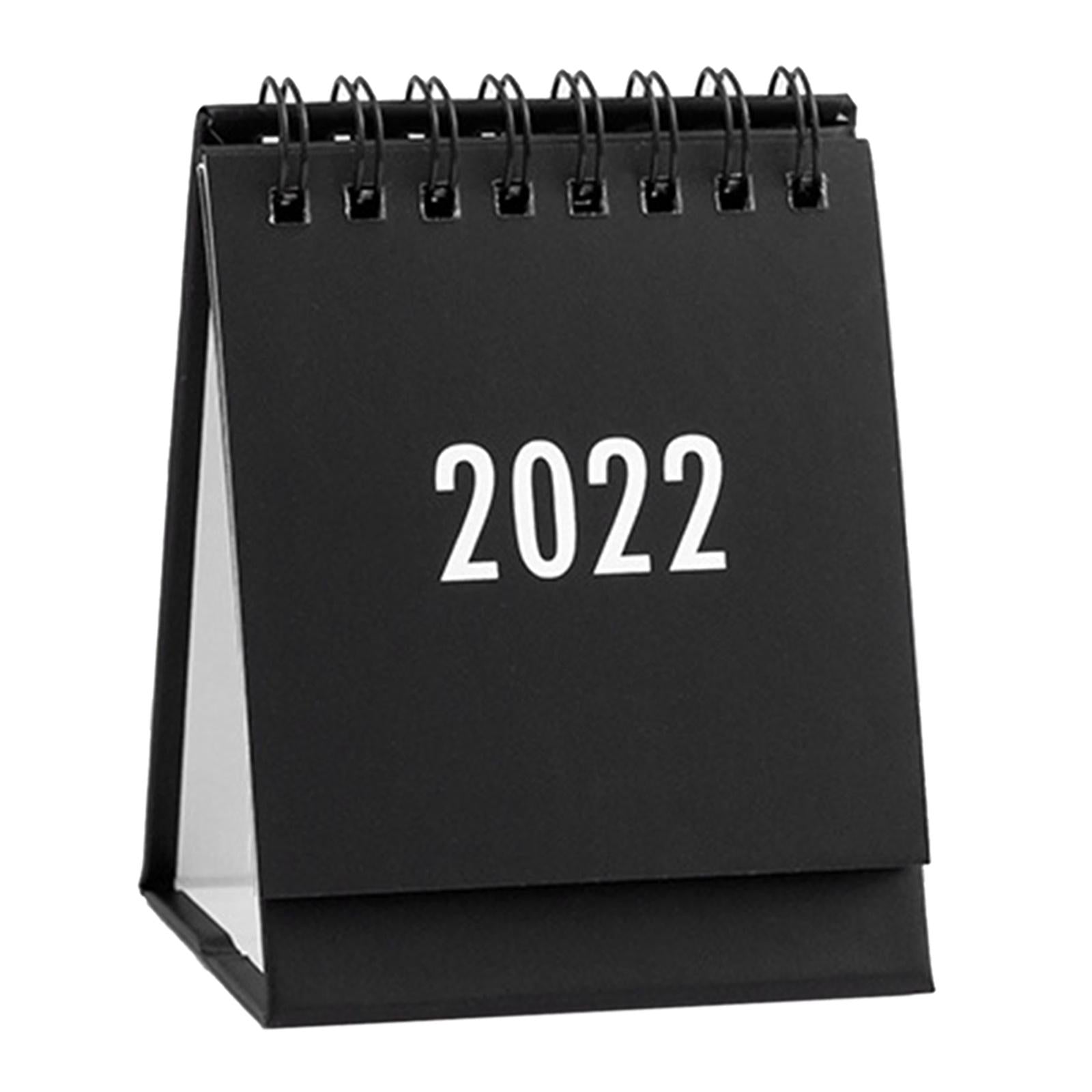 Desktop Calendar Table Work Top Planner Organizer for Home Office Black
