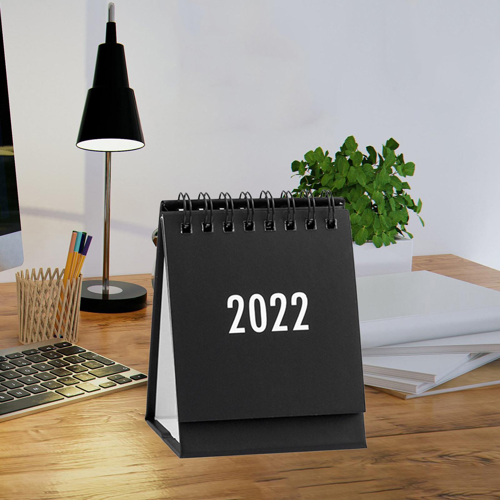Desktop Calendar Table Work Top Planner Organizer for Home Office Black