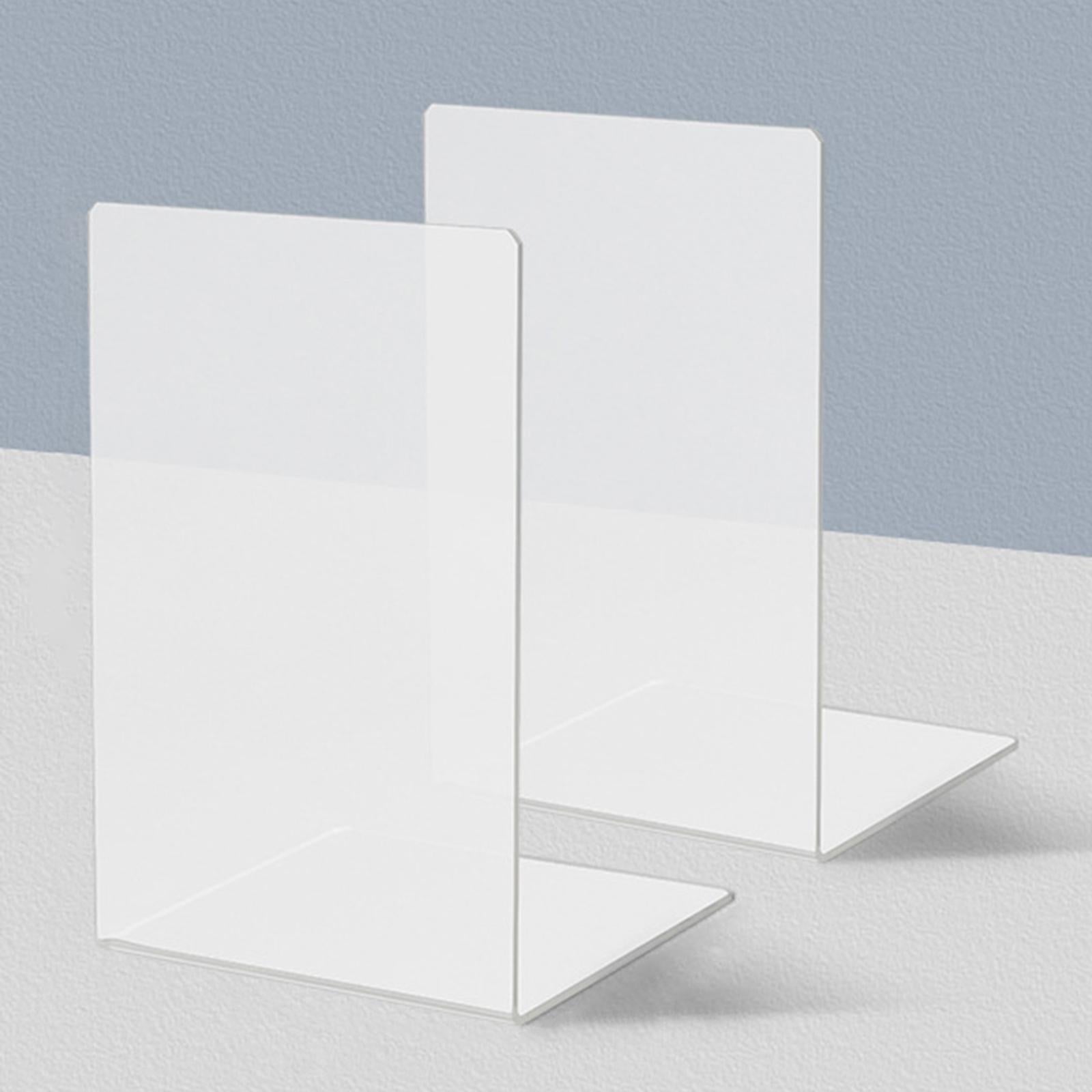 Book End Desktop Organizer Book Stopper for Workspace Library Magazine File Transparent