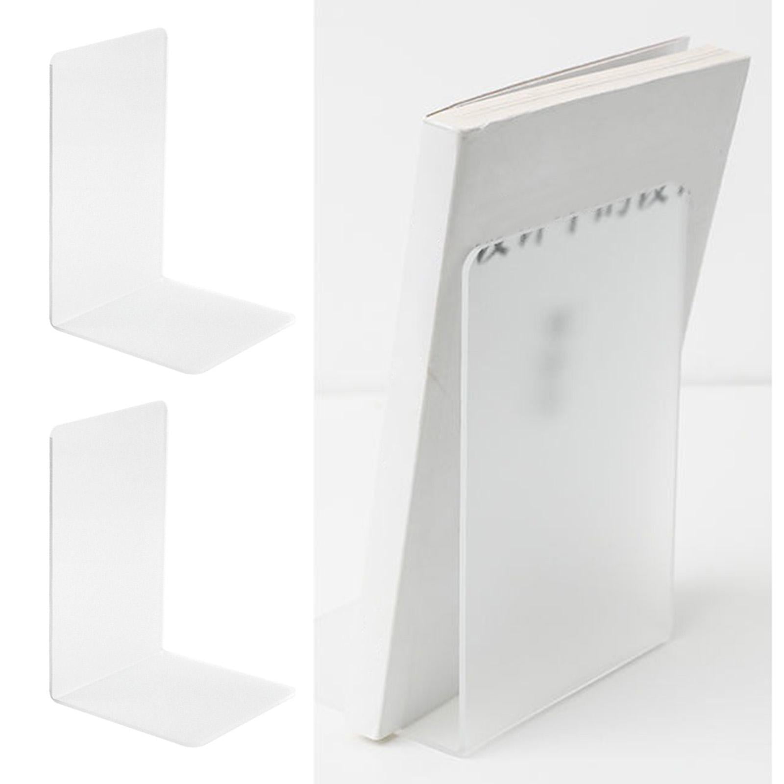 Acrylic Bookends Magazine File Organizer Book Stand for Desktop Office Matte