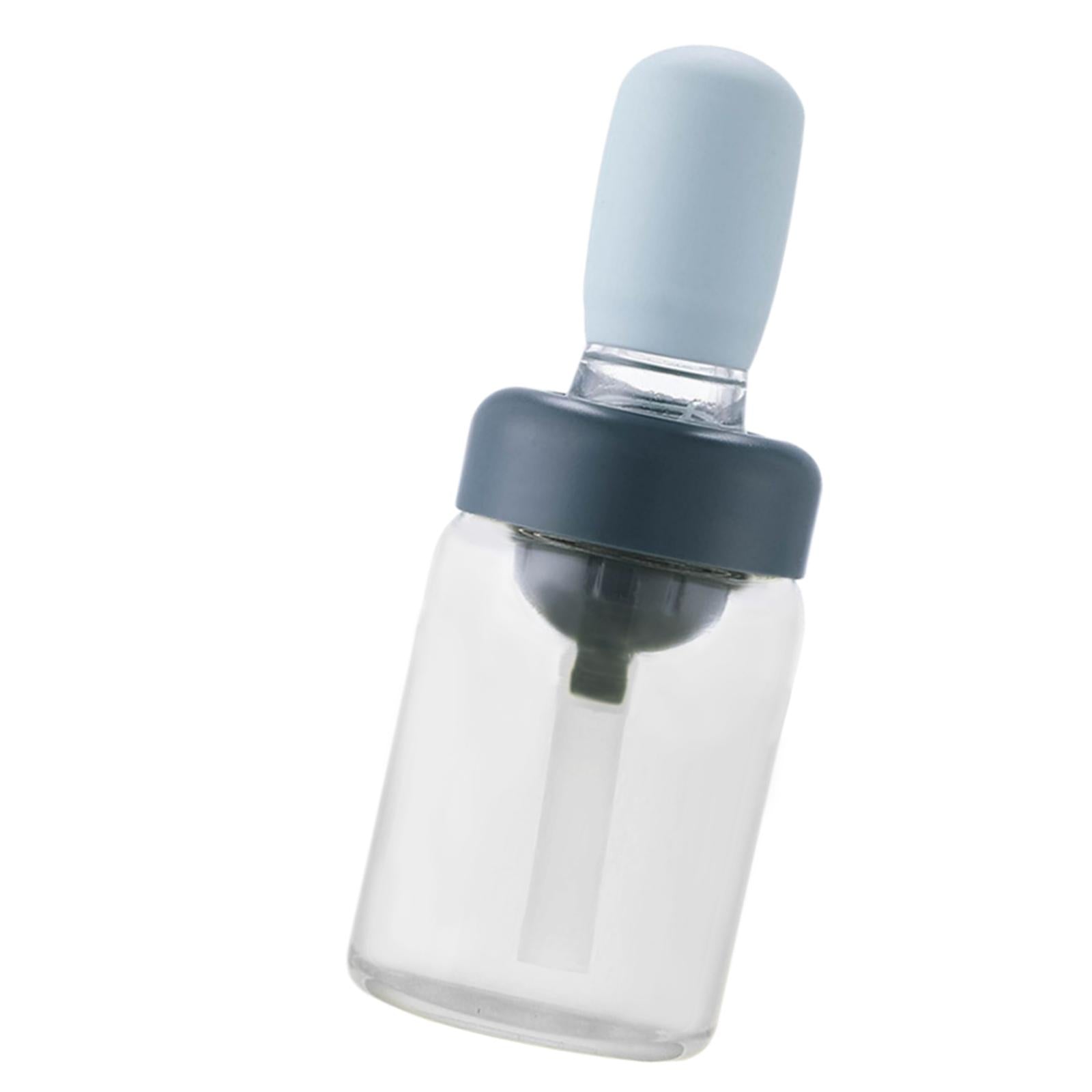 Oil Bottle with Silicone Brush Oil Container for Cooking Baking  Blue
