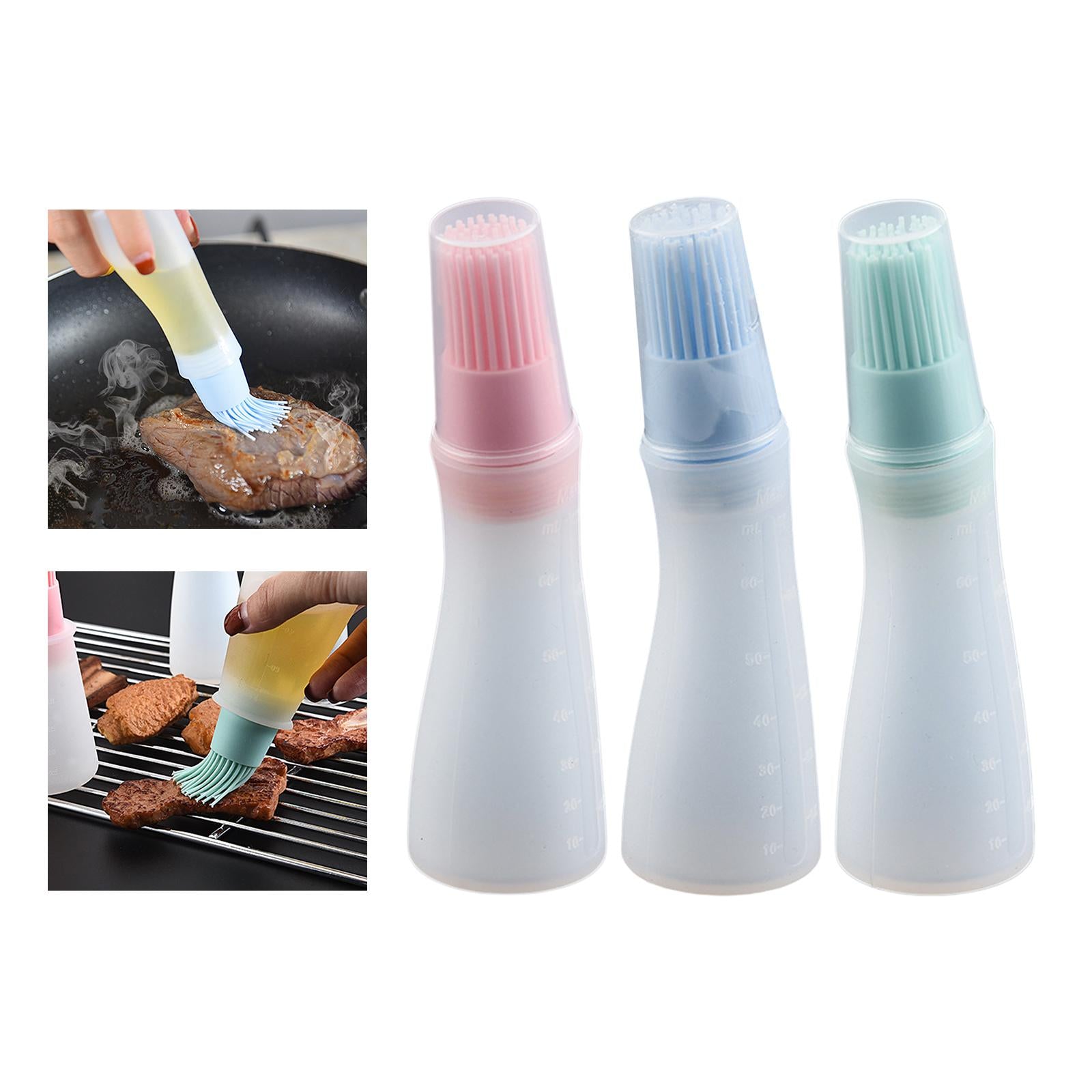Oil Bottle Brush High Temperature Baking Cake Brush for Baking BBQ Blue