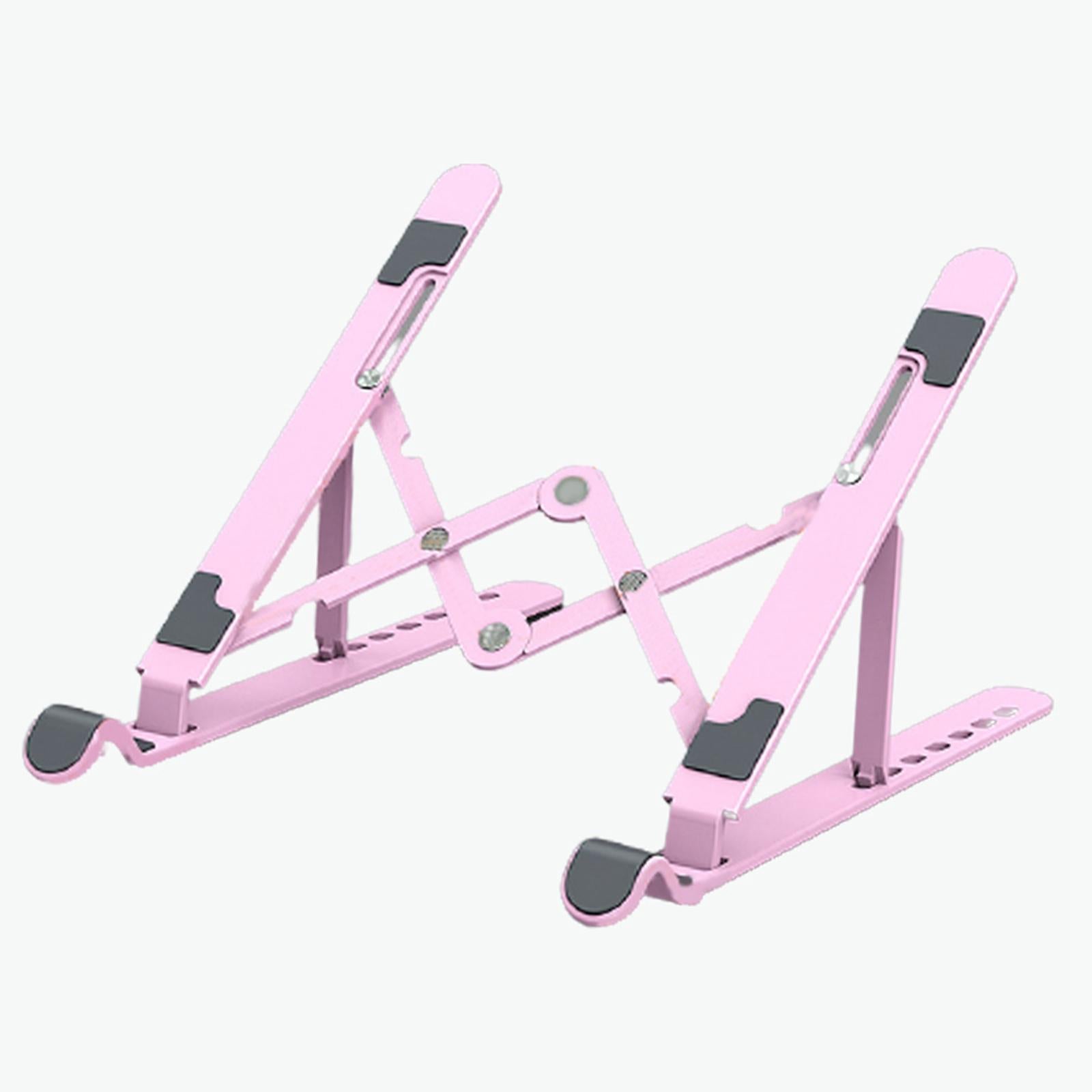 Laptop Stand Height Adjustable Computer Stand for Notebook Desk Office Pink