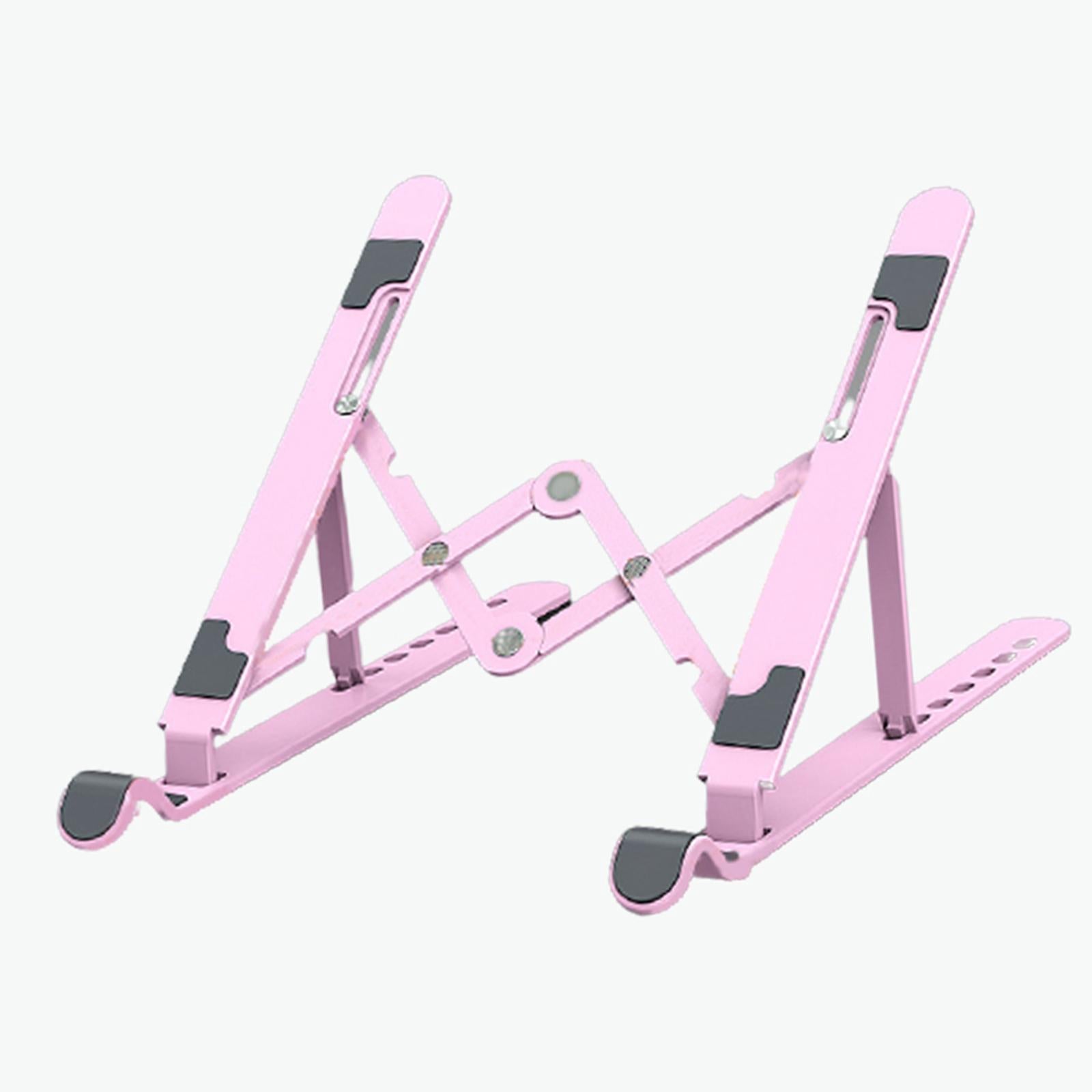 Laptop Stand Height Adjustable Computer Stand for Notebook Desk Office Pink