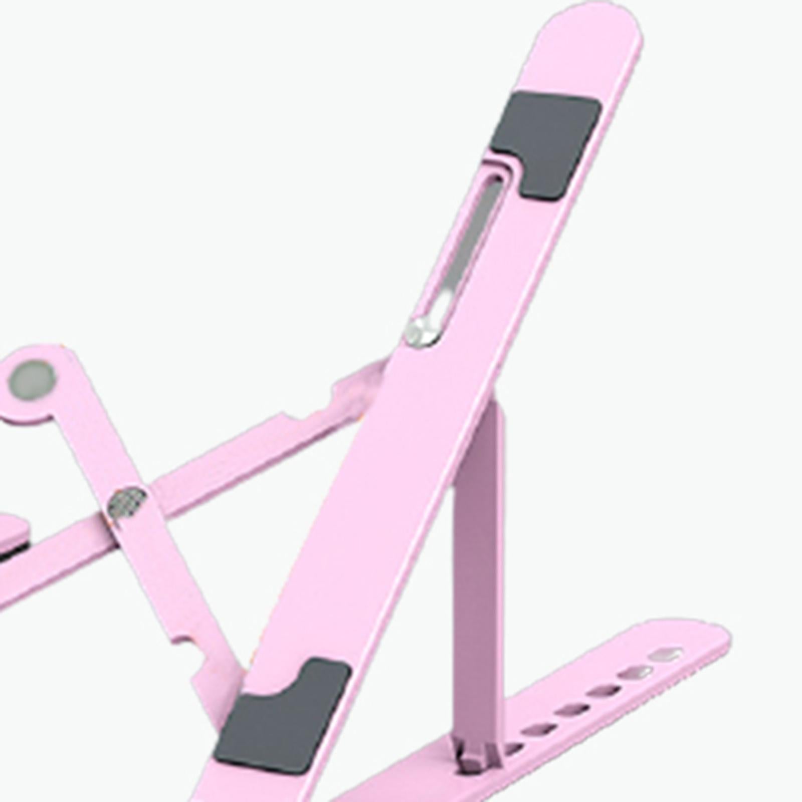 Laptop Stand Height Adjustable Computer Stand for Notebook Desk Office Pink