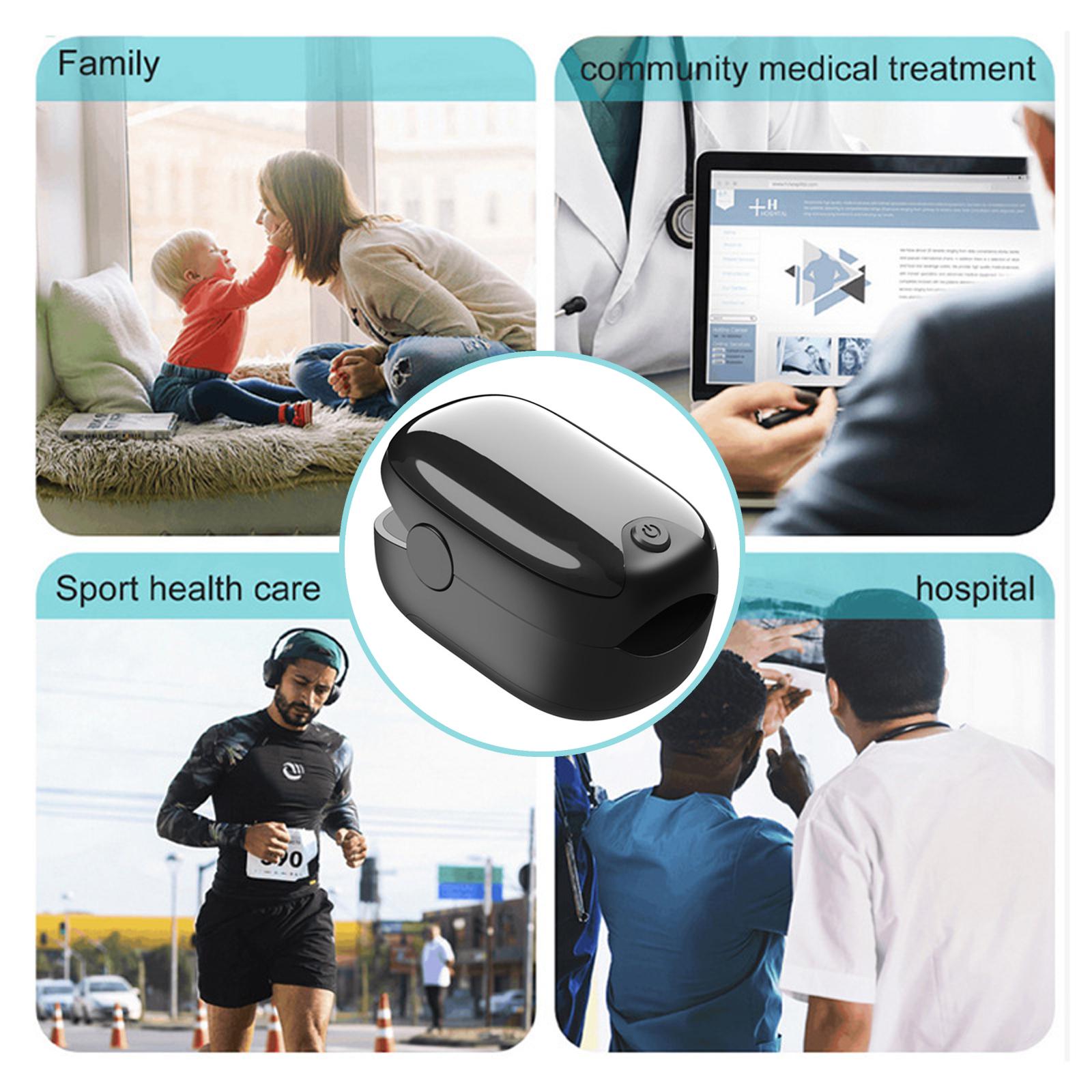 Digital Fingertip Oximeter Blood Oxygen Saturation Monitor Black