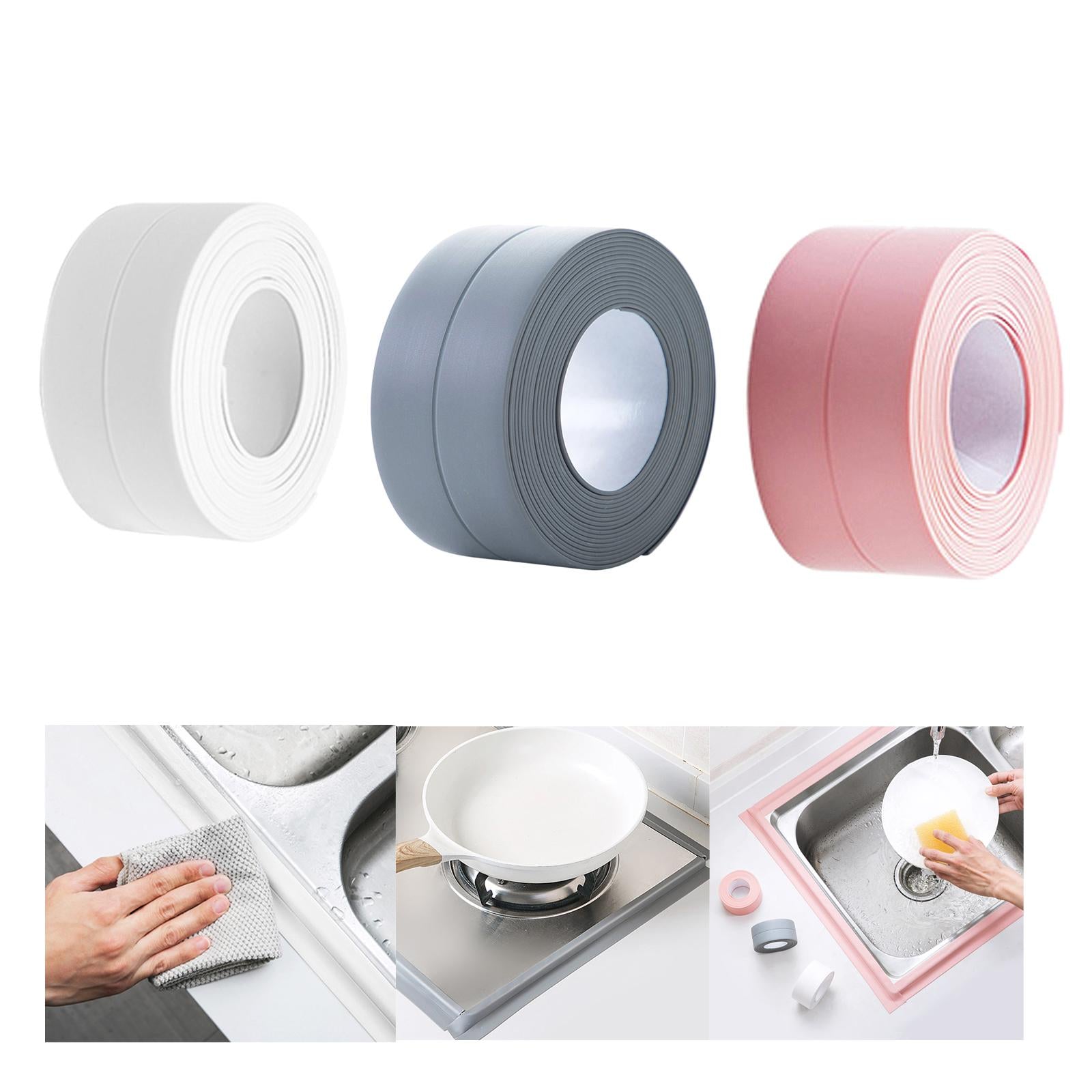 PVC Sealing Strip Tape 3.2M Length for Toilet Kitchen Wall Corner Edge white