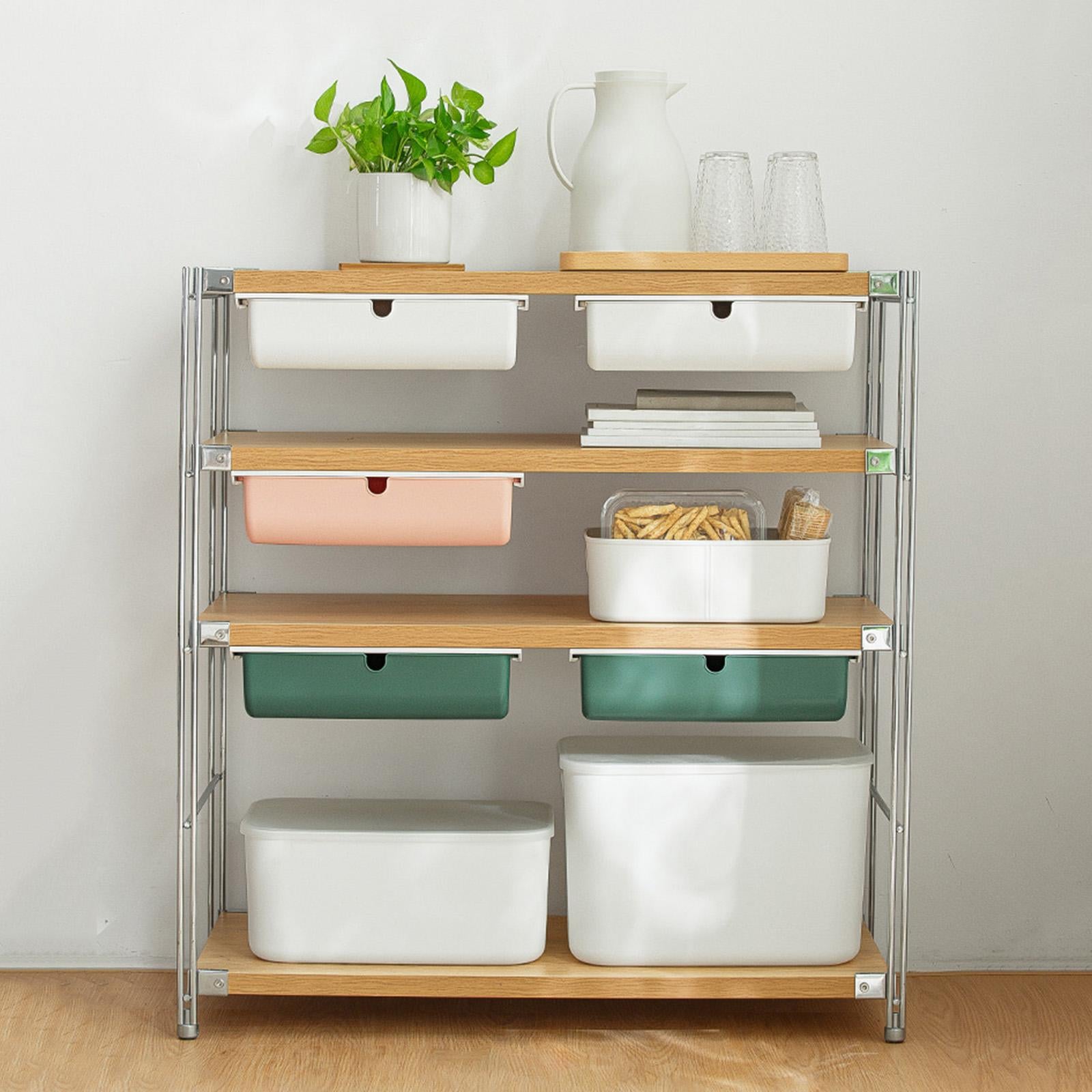 Plastic Hidden Desktop Drawer Tray Pen Stationery Storage Box for Office