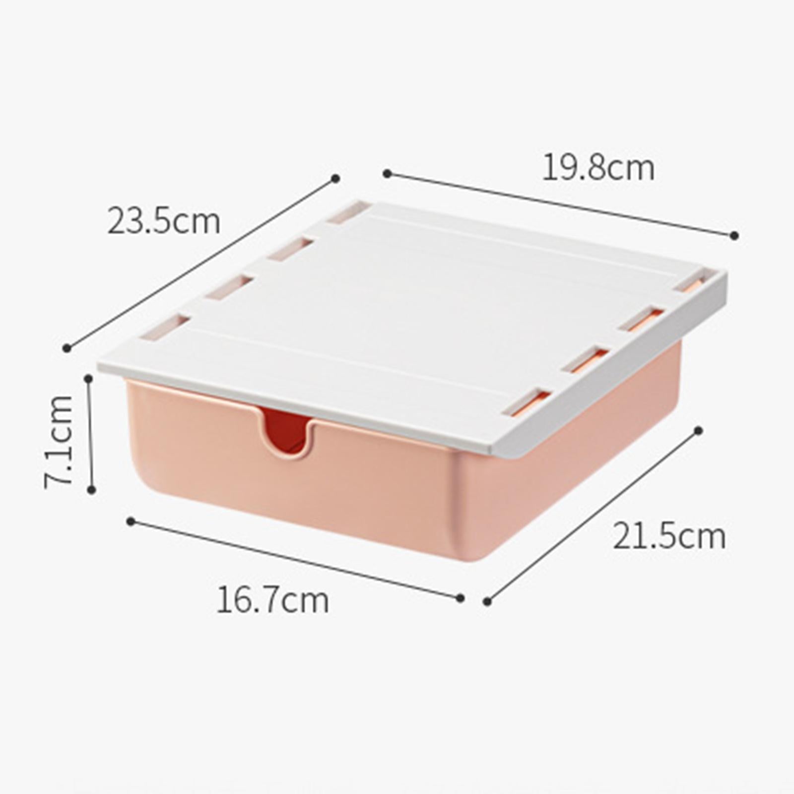 Self-Adhesive Storage Drawer Hidden Under Desk for Office Student Kitchen pink