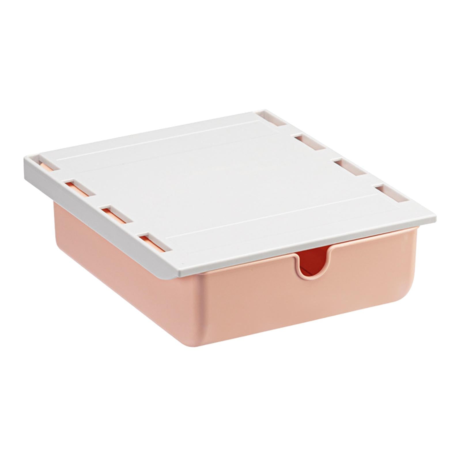 Self-Adhesive Storage Drawer Hidden Under Desk for Office Student Kitchen pink