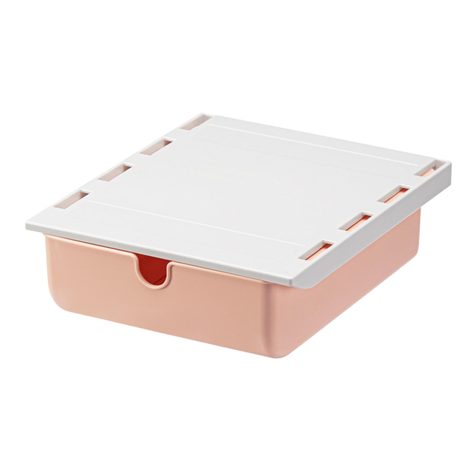 Self-Adhesive Storage Drawer Hidden Under Desk for Office Student Kitchen pink