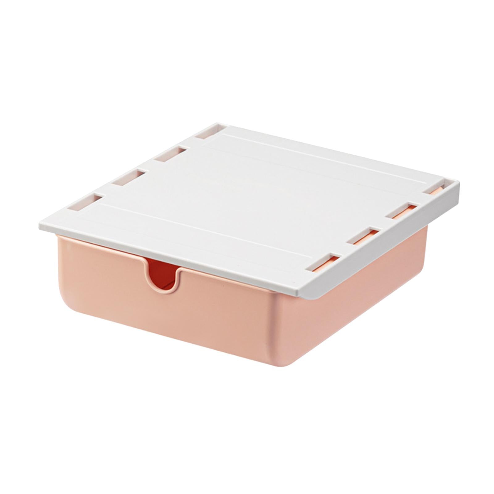 Self-Adhesive Storage Drawer Hidden Under Desk for Office Student Kitchen pink