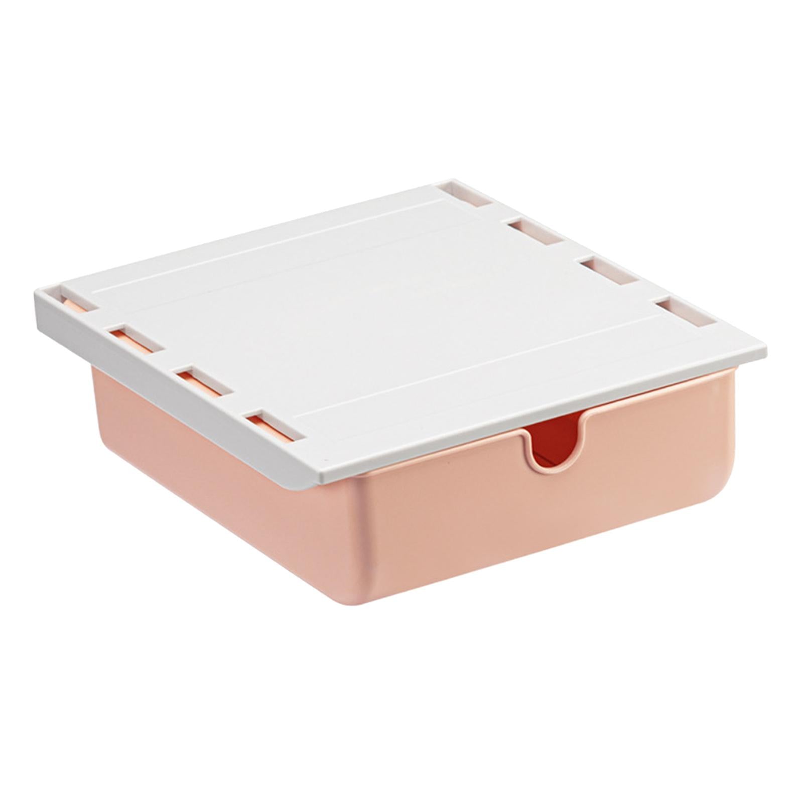 Self-Adhesive Storage Drawer Hidden Under Desk for Office Student Kitchen pink